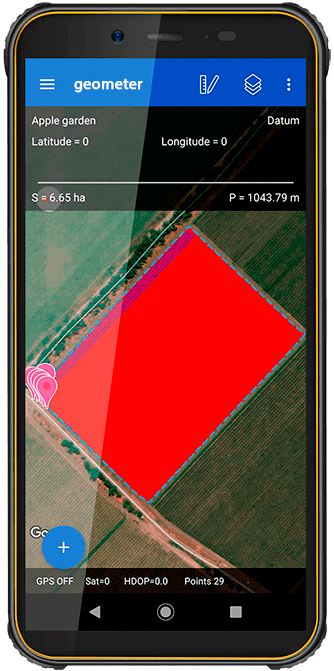 geometer SCOUT система точного земледелия, мобильное приложение на Андроид, агронавигатор, точное измерение площади полей, GPS, GLONASS, NDVI, вегетационный индекс, агрохимический анализ почвы, агроскаутинг